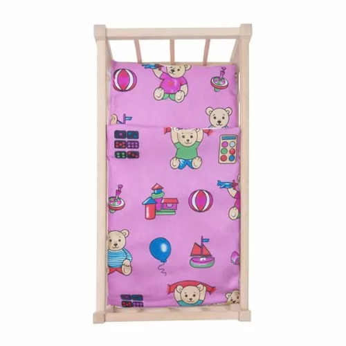 Fa babaágy-bölcső ágyneművel Baby Mix bears