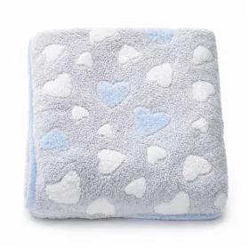 Baba takaró New Baby 80x90 heart blue