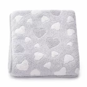 Baba takaró New Baby 80x90 heart grey