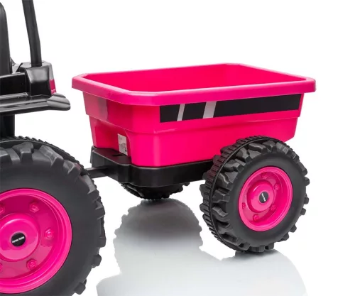 Elektromos vontató pótkocsival Milly Mally Farmer rózsaszín