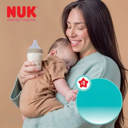 NUK Perfect Match cumisüveg hőmérséklet-szabályozással, Sheep 260 ml