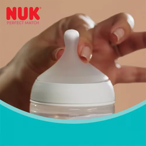 NUK Perfect Match cumisüveg hőmérséklet-szabályozással, XL Monkey 360 ml