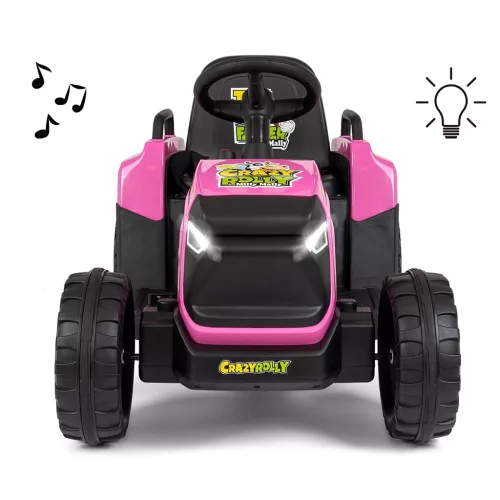 Elektromos vontató pótkocsival Milly Mally Rolly pink