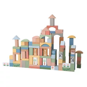 Safari fa építőkockák 120 db Montessori Baby Mix