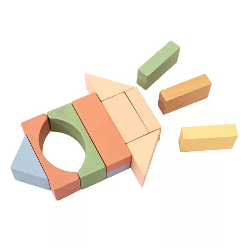 Safari fa építőkockák 120 db Montessori Baby Mix