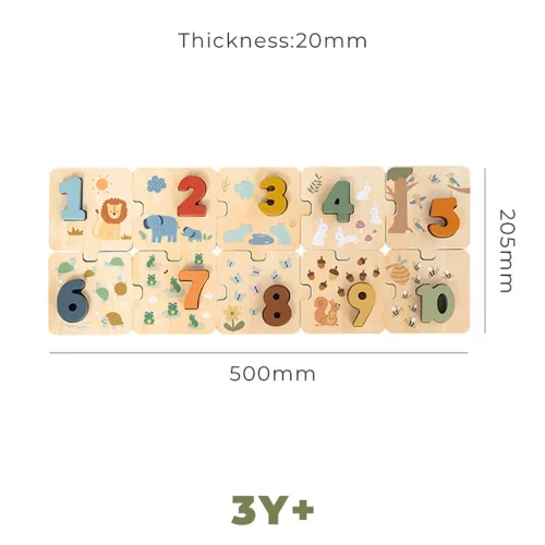 Fa számpuzzle a legkisebbeknek Baby Mix
