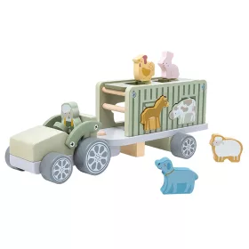 Fa Safari teherautó építőkockákkal Baby Mix