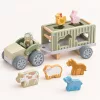 Fa Safari teherautó építőkockákkal Baby Mix