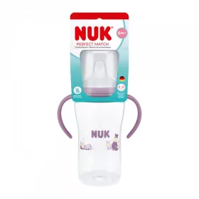 NUK Perfect Match tanuló cumisüveg Hippo 260 ml