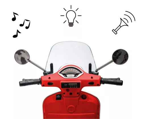 Elektromos roller Milly Mally Vespa GTS Super red