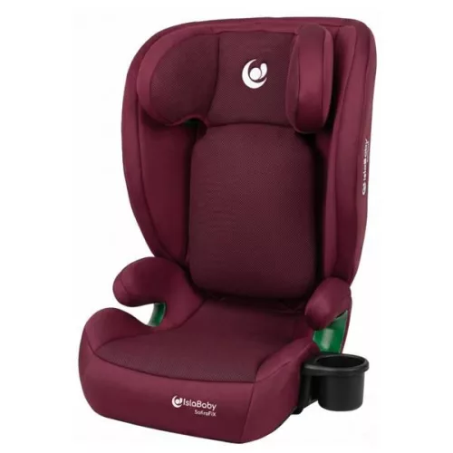 IslaBaby SafiroFix i-Size – autósülés 100–150 cm, 15–36 kg, ISOFIX rendszerrel | Mesh Burgundy