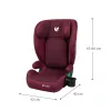 IslaBaby SafiroFix i-Size – autósülés 100–150 cm, 15–36 kg, ISOFIX rendszerrel | Mesh Burgundy