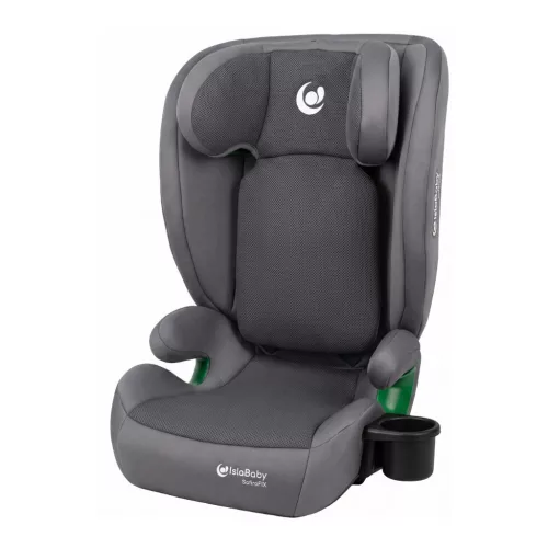 IslaBaby SafiroFix i-Size – autósülés 100–150 cm, 15–36 kg, ISOFIX rendszerrel | Mesh Grey