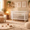 Gyermek ovális babaágy New Baby Klára fehér