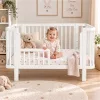 Gyermek ovális babaágy New Baby Klára fehér