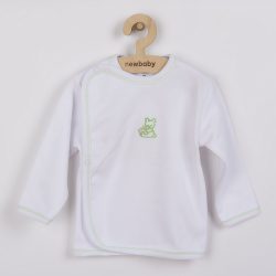 Csecsemő ingecske hímzett képpel New Baby zöld