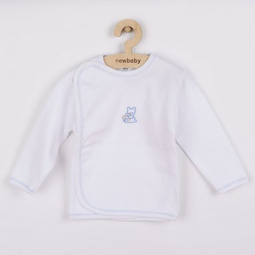 Csecsemő ingecske hímzett képpel New Baby kék