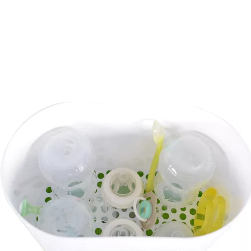 STERILIZÁLÓ 3in1 sterilizáló 6 üvegnek, melegítő és gőzölő funkció 550W ZÖLD