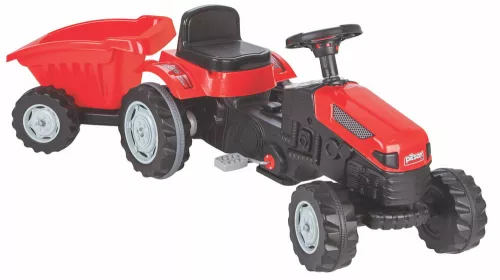 Pilsan traktor pedálos trélerrel 07316 piros
