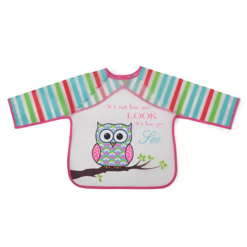 BIB előke hosszú ujjas Messy PINK