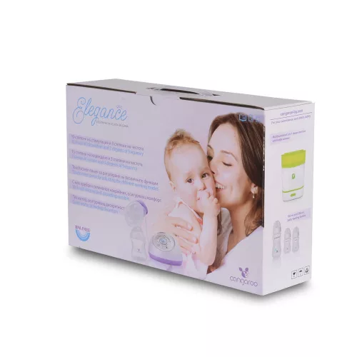 Cangaroo Elegance elektromos mellszívó 10 szint 1 tartállyal fehér/lila