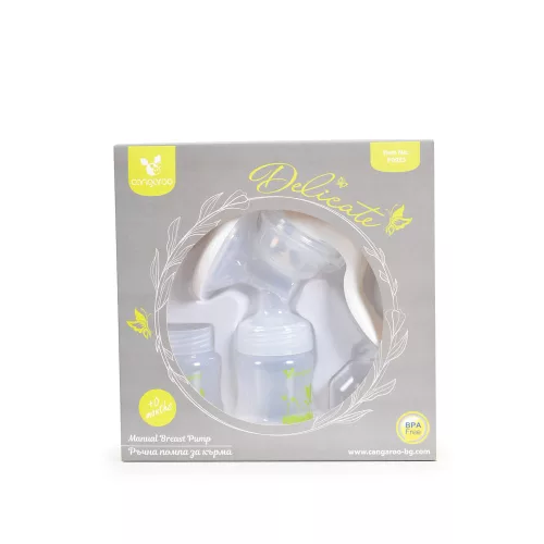 Cangaroo Delicate mauális mellszívó 2 cumisüveggel fehér