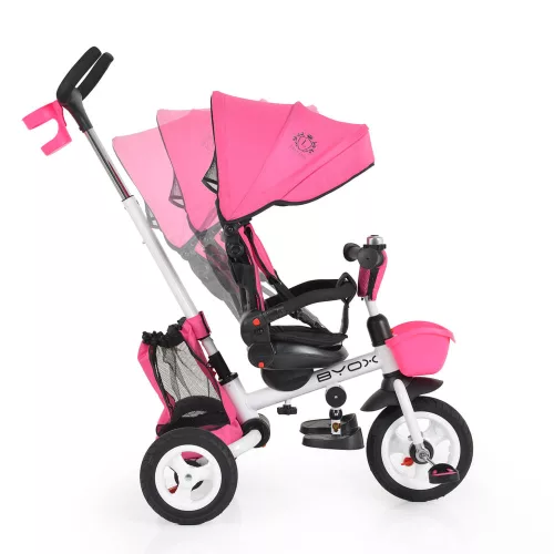 BYOX Flexy lux tricikli szülőkaros pink