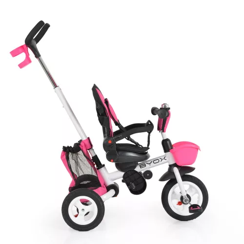BYOX Flexy lux tricikli szülőkaros pink