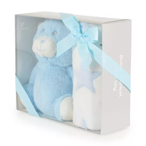 Cangaroo Takaró 90x75cm maci plüss kék