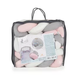 Cangaroo Braidy fonott fejvédő 180cm pink/szürke