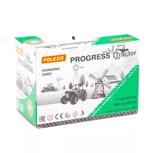 Polesie Toys  91222 lendkerekes, hátrahúzós traktor ZÖLD