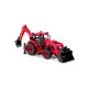 POLESIE 91857 kistraktor exkavátor+kanál 26cm PIROS