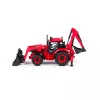 POLESIE 91857 kistraktor exkavátor+kanál 26cm PIROS