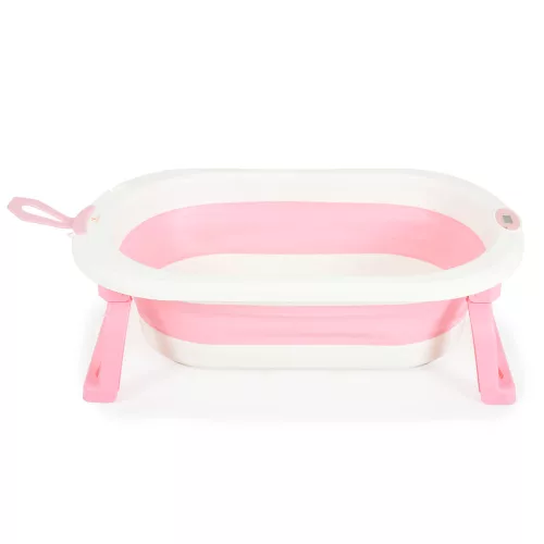 TERRA összecsukható kád digitális hőmérővel PINK