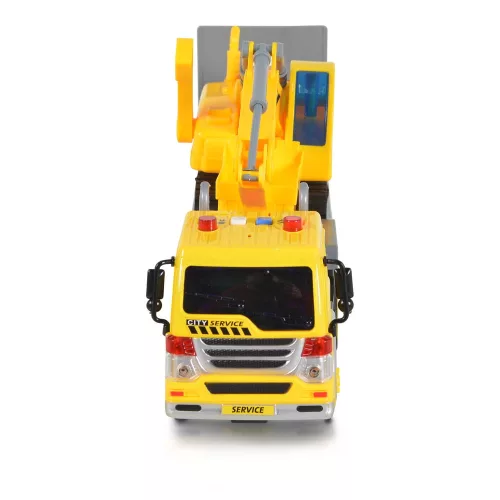 Moni Toys Kisautó teherkocsi darusautóval 1:16 sárga/szürke