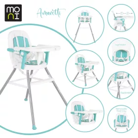 MONI Amaretti 3in1 szétszedhető etetőszék menta