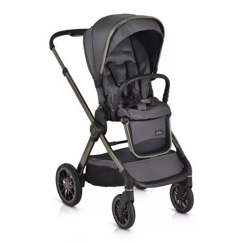 iCLICK Babakocsi 2in1 szett 22kg, aluminium váz, fordítható ülés, autom. csukható SZÜRKE