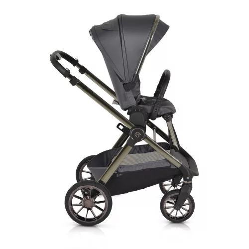 iCLICK Babakocsi 2in1 szett 22kg, aluminium váz, fordítható ülés, autom. csukható SZÜRKE