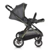 iCLICK Babakocsi 2in1 szett 22kg, aluminium váz, fordítható ülés, autom. csukható SZÜRKE