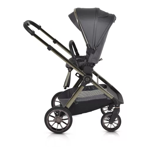 iCLICK Babakocsi 2in1 szett 22kg, aluminium váz, fordítható ülés, autom. csukható SZÜRKE