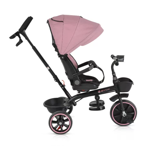 SUMMER tricikli szülőkaros, zenél, játék tartókkal PINK
