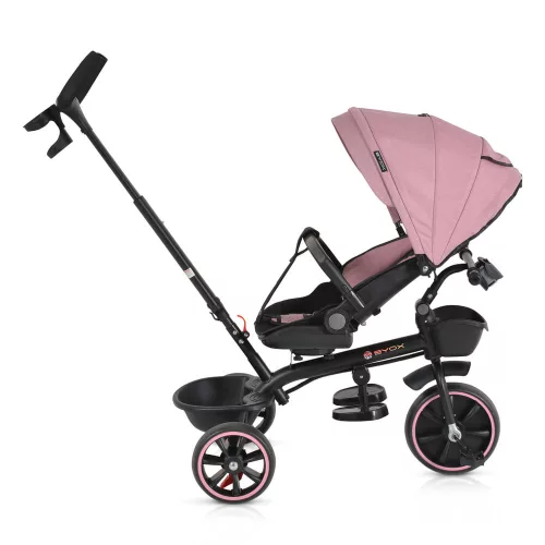 SUMMER tricikli szülőkaros, zenél, játék tartókkal PINK