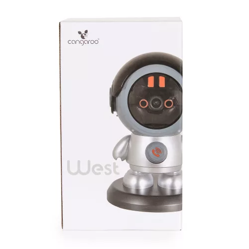 WEST bébiőr, kamera, 3.0Mp, wifis, 4G, babaforma SZÜRKE/kék