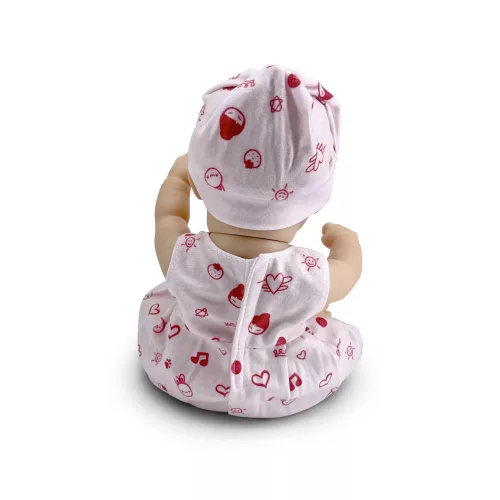 BABA 30cm újszülött macival PINK