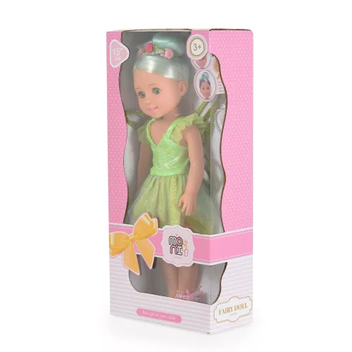 BABA 38cm hajasbaba tündér ZÖLD