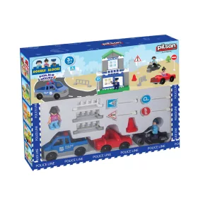   Pilsan  építőkészlet forgalomirányítós, autós 57dbos POLICE