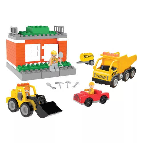 Pilsan  építőkészlet dozer autós 57dbos