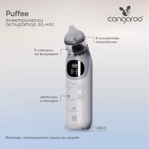 PUFFEE elektromos orrszívó 5 fokozat, zenél