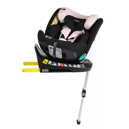 i-PROTECT autós ülés 40-150cm támasztólábbal 360 forgatható PINK