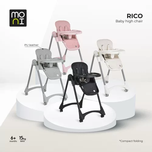 RICO multi etetőszék alsó kosár nélkül, összecsukható FEKETE